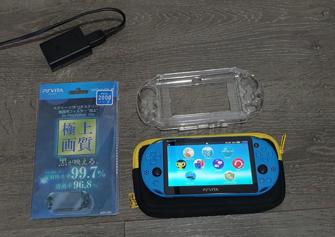 Psvita Ps Vita Slim 00 Blue With Sd2vita Pro Video Gaming Video Game Consoles Playstation On Carousell