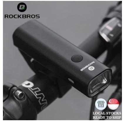 ROCKBROS Bike Light 400Lumens Black Head Front Light USB Rechargeable LED MC 