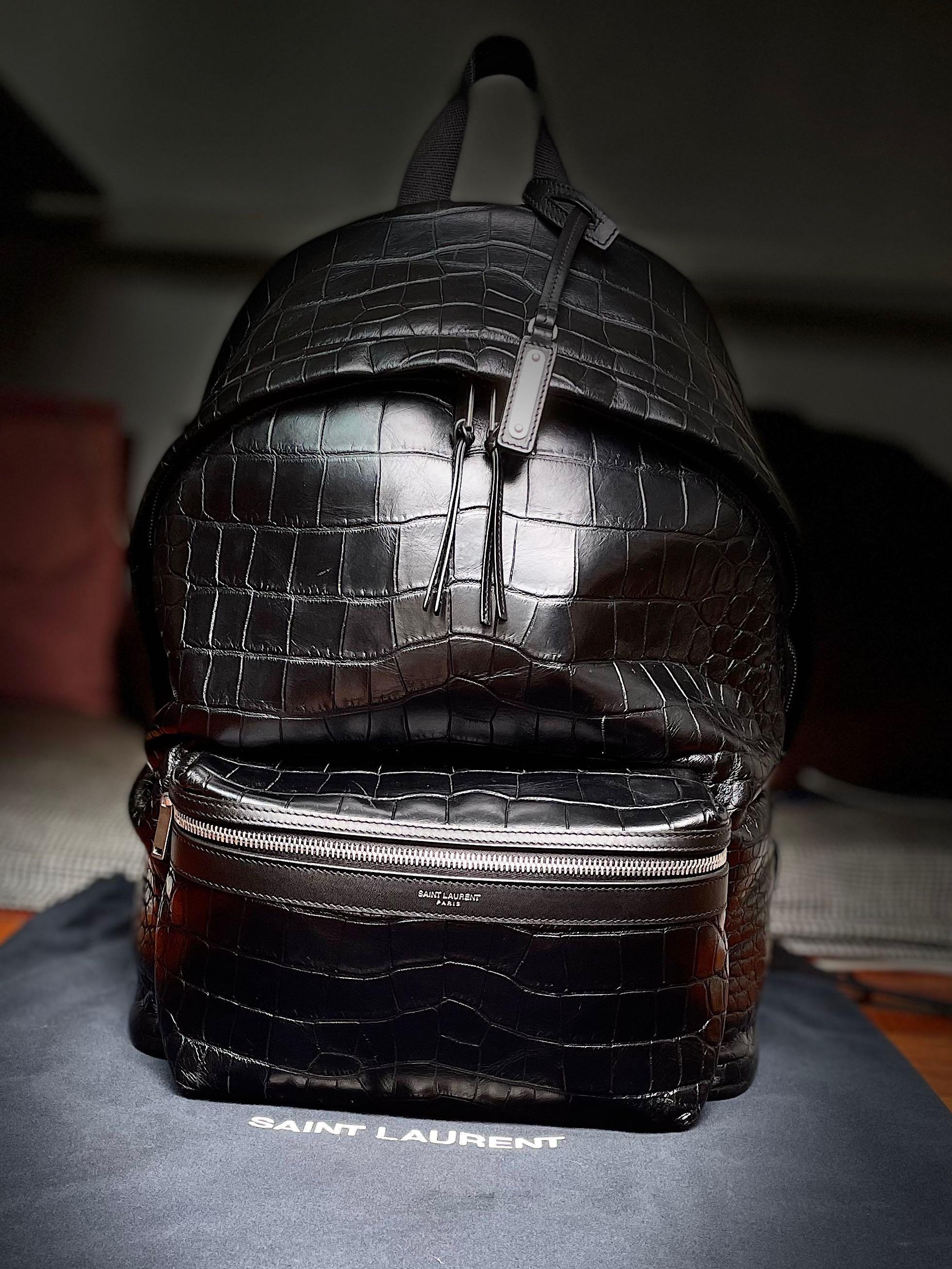 Saint laurent shop crocodile backpack