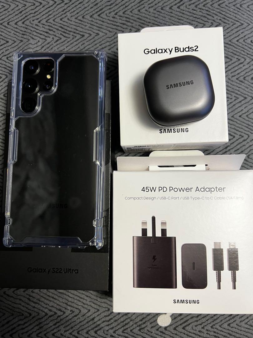 港版行貨6月16號買Samsung S22 ultra (black 256gb), galaxy buds 2