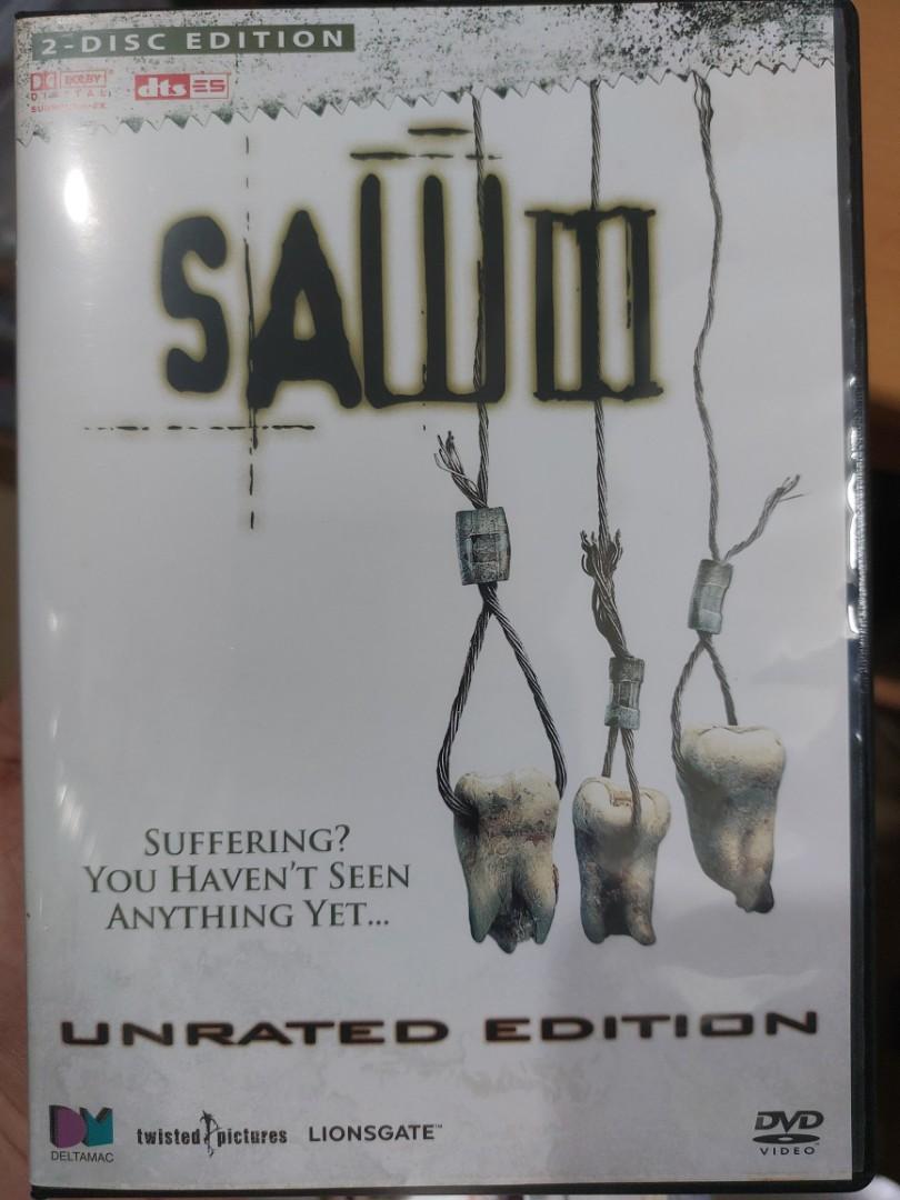 SAW III 奪魂鋸3 DVD UNRATED EDITION, 興趣及遊戲, 音樂、樂器& 配件