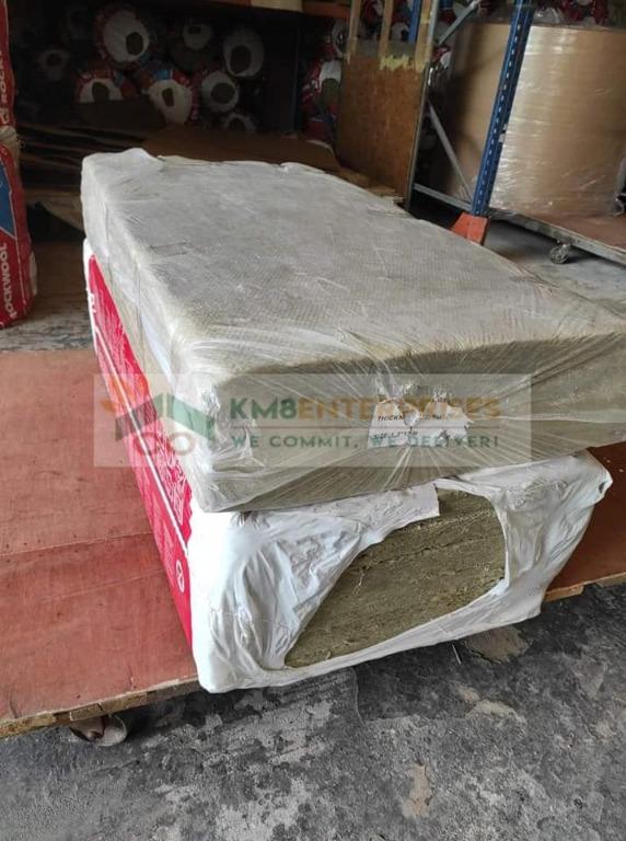 SLAB TYPE ROCKWOOL SOUNDPROOFING INSULATION (Category: Construction & Building Materials) located in Marikina City. Submitted by christine_km8enterprises (Listing ID 1167748747, Image 2). Description: Mineral wool insulation 👉🏻BIG DISCOUNTS for bulk orders👈🏻 Blanket Roll type - 0.6mtr x 5mtr Board (Slab) type - 0.6mtr x 1.2mtr Thickness - 50mm , 75mm and 100mm with different densities *Fire resistant *Heat insulating *Non-combustible *Moistur