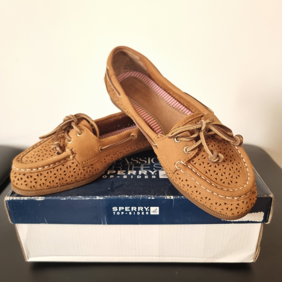 Sperry AUDREY PERFED COGNAC Women s Fashion Footwear Loafers on Carousell