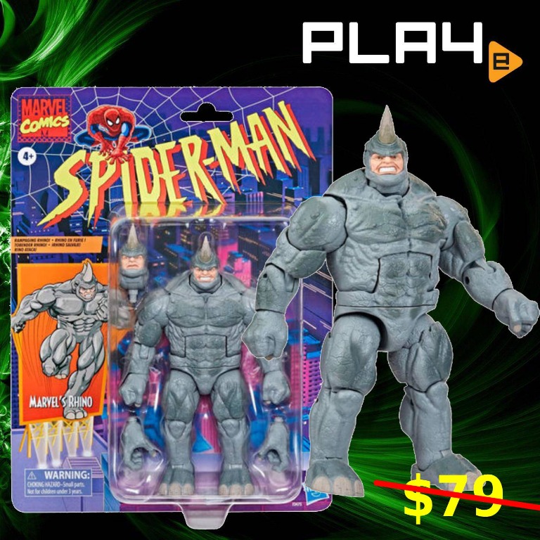 Spider-Man Marvel Legends Retro 6 Inch Rhino (7101758) Brand New ...