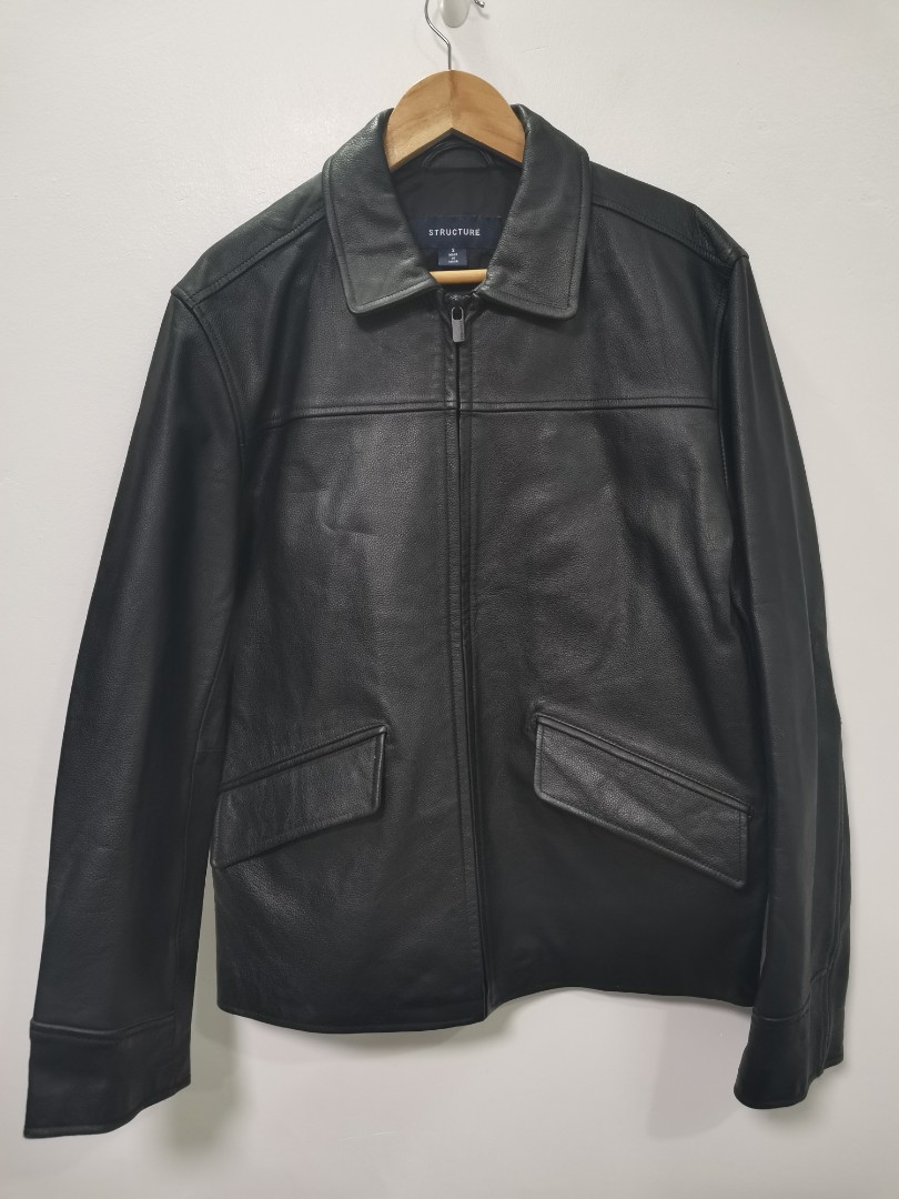 STRUCTURE | Leather Jacket, Men's Fashion, Coats, Jackets and Outerwear ...
