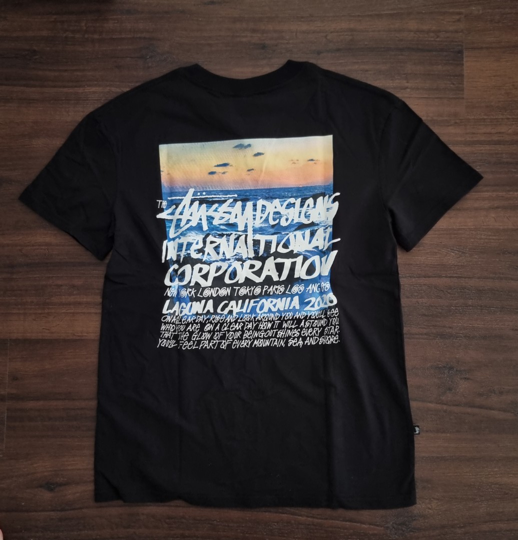 Stussy Clear Day T Shirt Black, Men's 