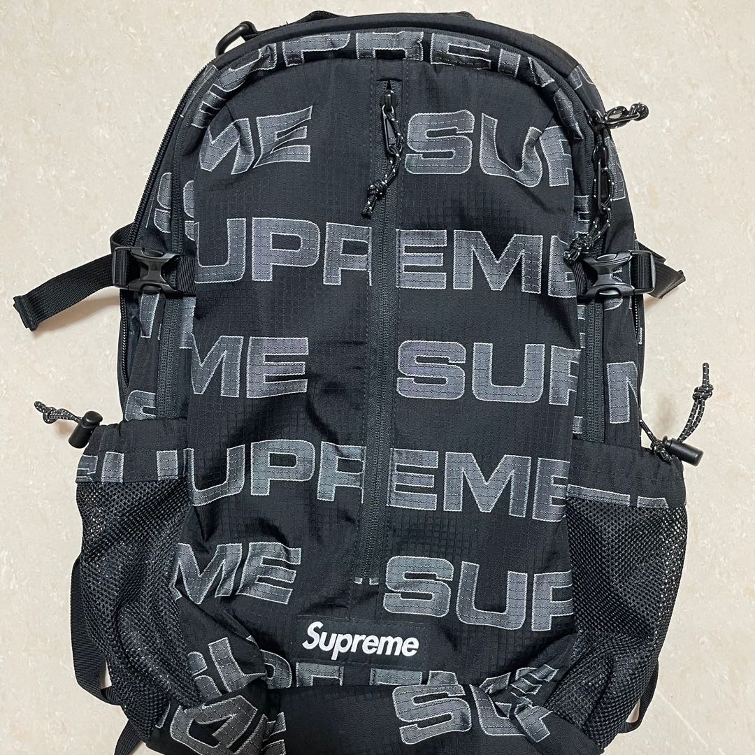 supreme backpack fw21 black 書包背囊黑色, 男裝, 袋, 背包- Carousell