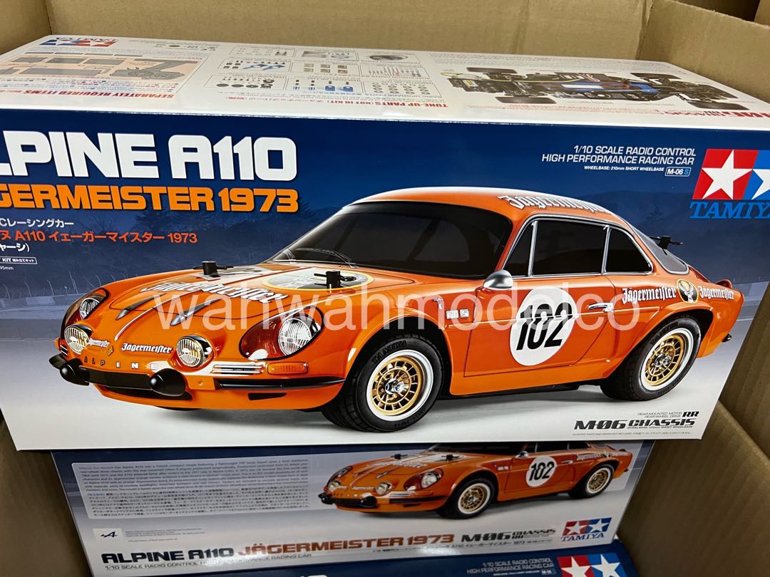 Tamiya 58708A 1/10 RC Alpine A110 Jagermeister 1973 M-06 Plastic Model