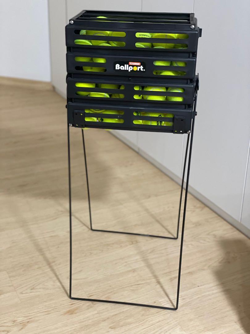 Tennis ball picker & basket with 70 Wilson Trainer balls, Sports