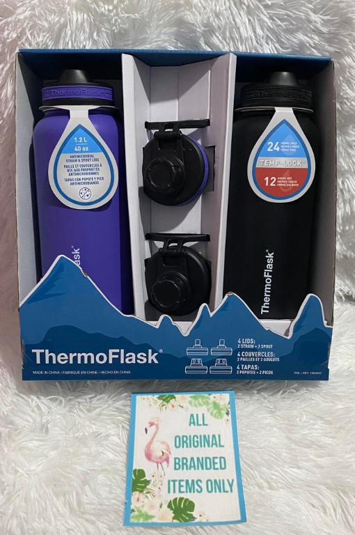 THERMOFLASK 40oz Hot and Cold Lid Wide Mouth Water Bottle Violet and