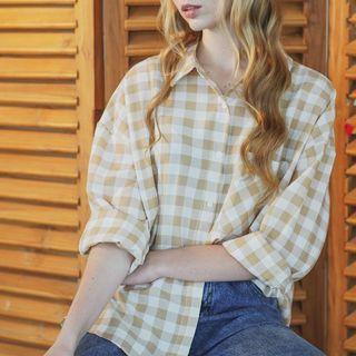 This is april-atasan wanita calio top brown