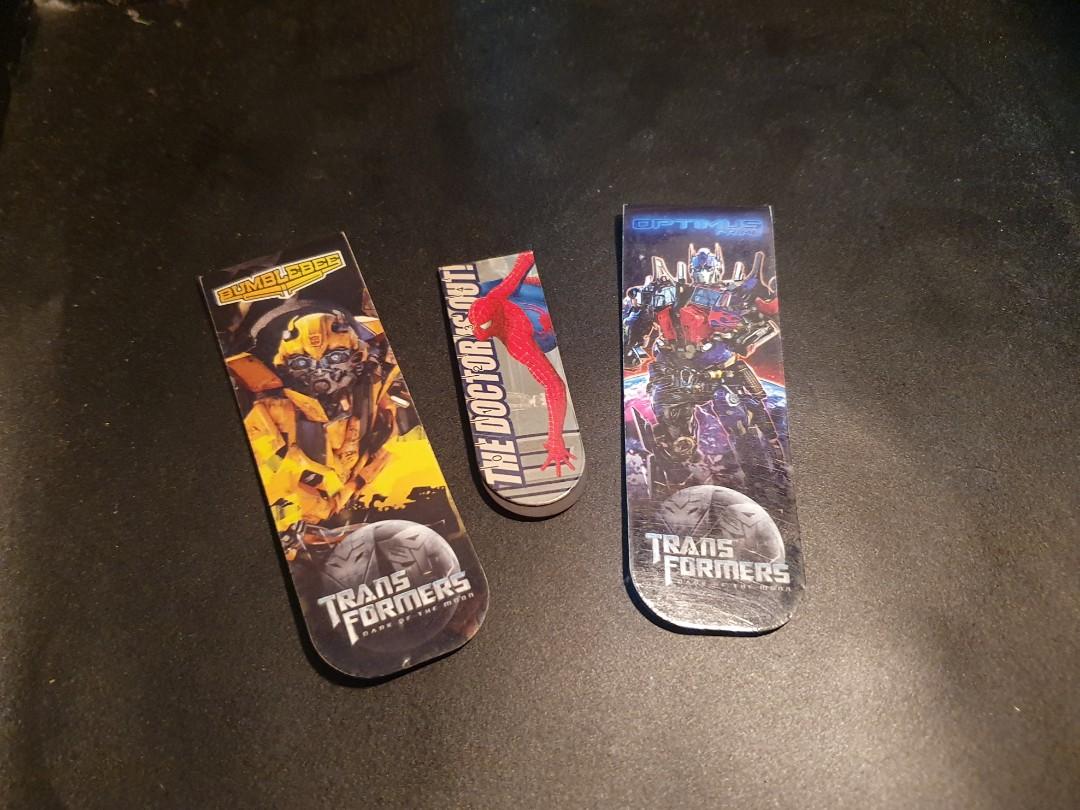 Transformers Marvel Spiderman Magnetic Bookmark Set, Hobbies &amp; Toys ...