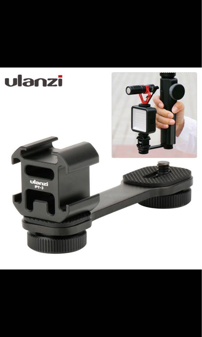 ULANZI PT03 Triple Cold Shoe Mount for LED Microphone Extension