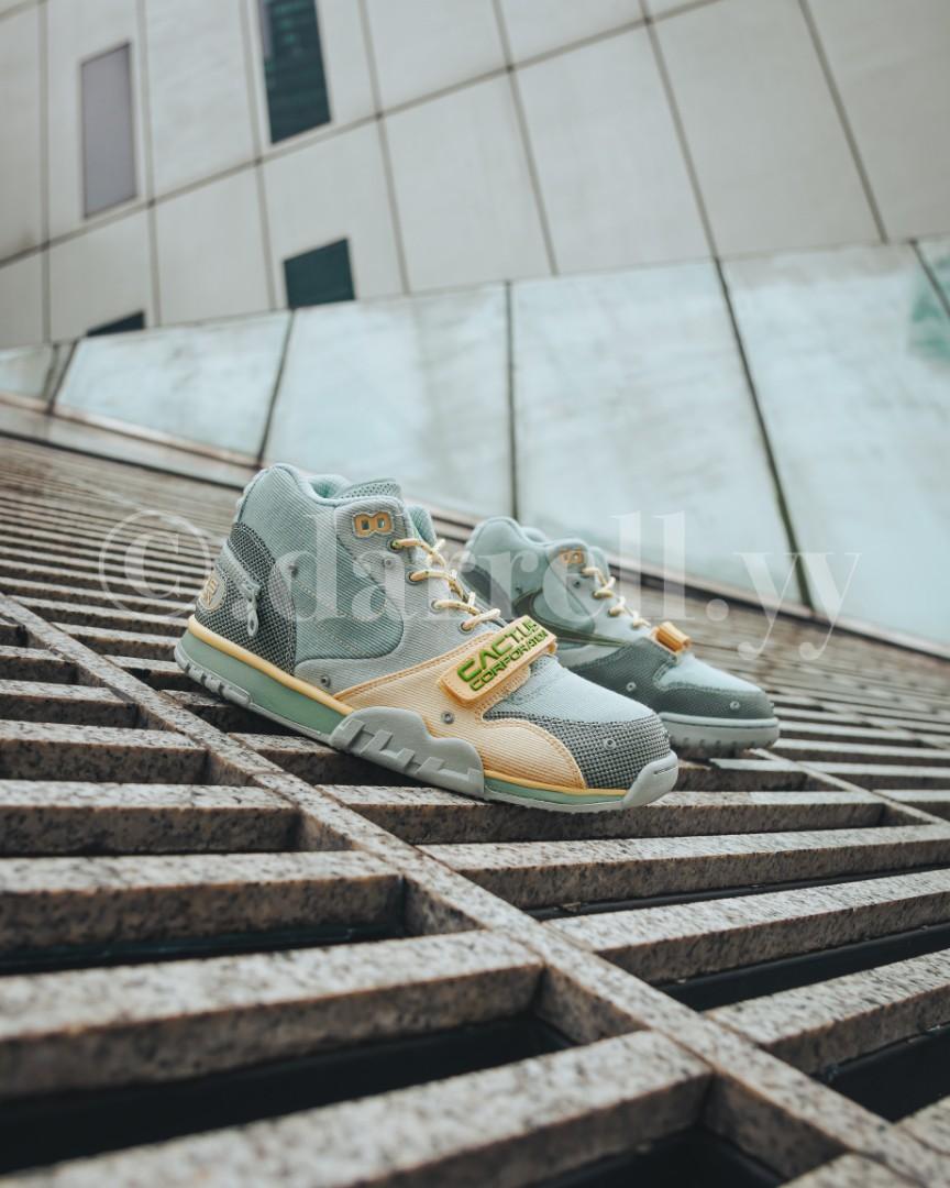 Travis Scott x Nike Air Trainer 1 SP Grey Haze On-Foot Look