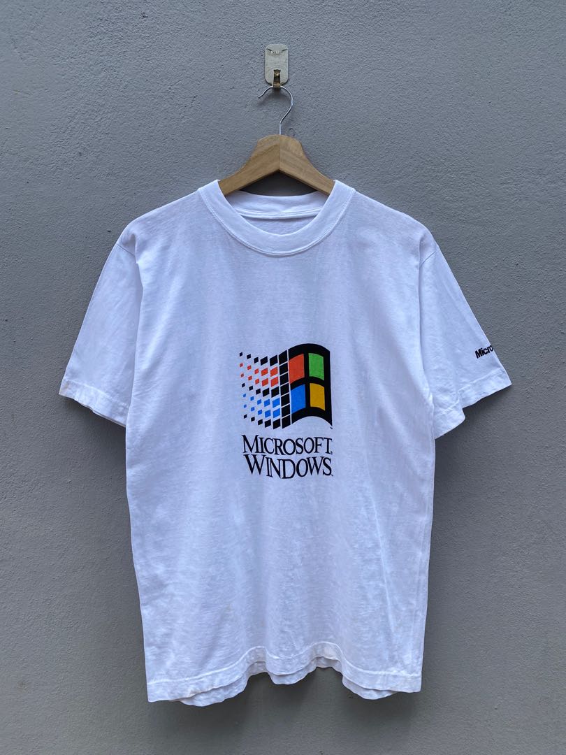 Vintage 90s MICROSOFT WINDOWS x Bill Gates / Apple Tshirt