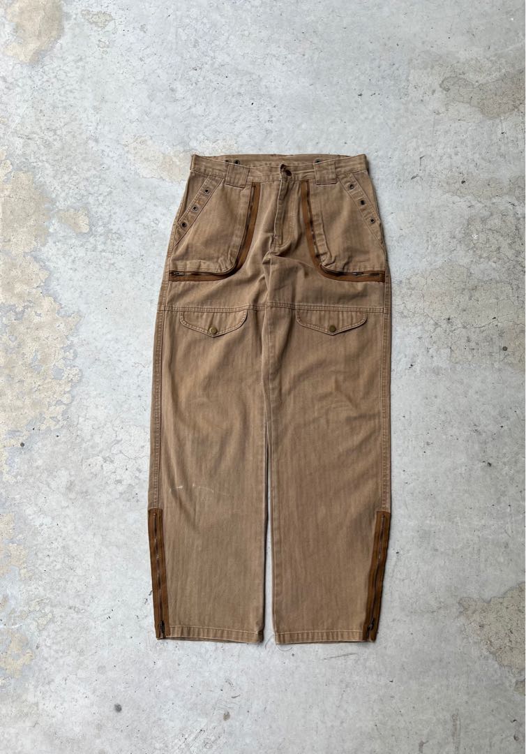 vintage brown pants, Men's Fashion, Bottoms, Chinos on Carousell