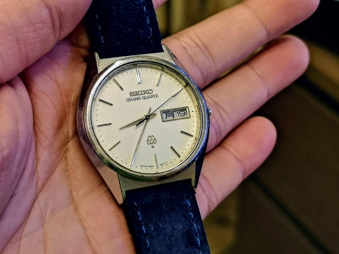 SEIKO グランドクォーツ 9943-8030 文字盤ネイビー 稼働品 SEIKO グランドクォーツ 9943-8030 文字盤ネイビー 稼働品