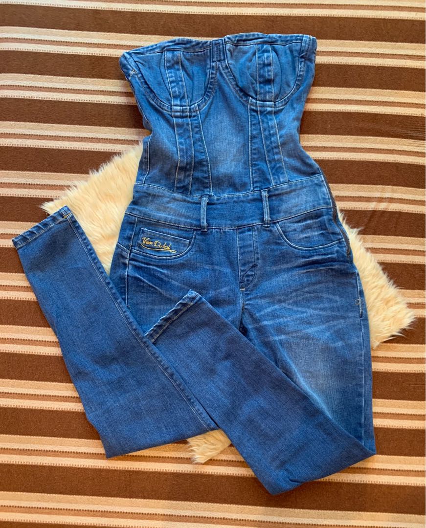 Von Dutch Denim Tube Jumpsuit Women s Fashion Dresses Sets