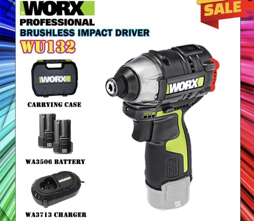 worx wu132 brushless 12v impact driver Auto Accessories on Carousell