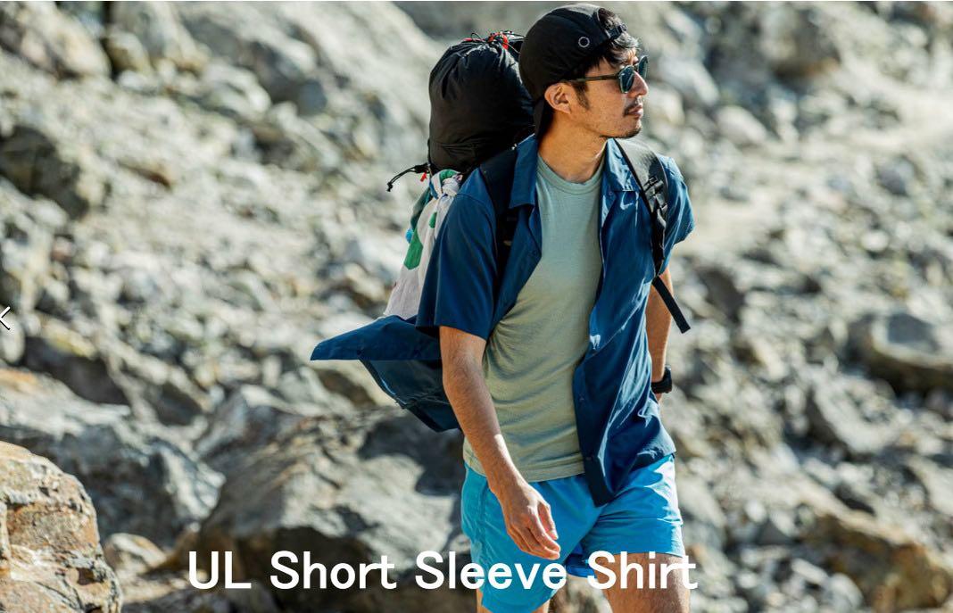 山と道 UL Short Sleeve Shirt Mサイズ グラナイトグリーン - 登山用品