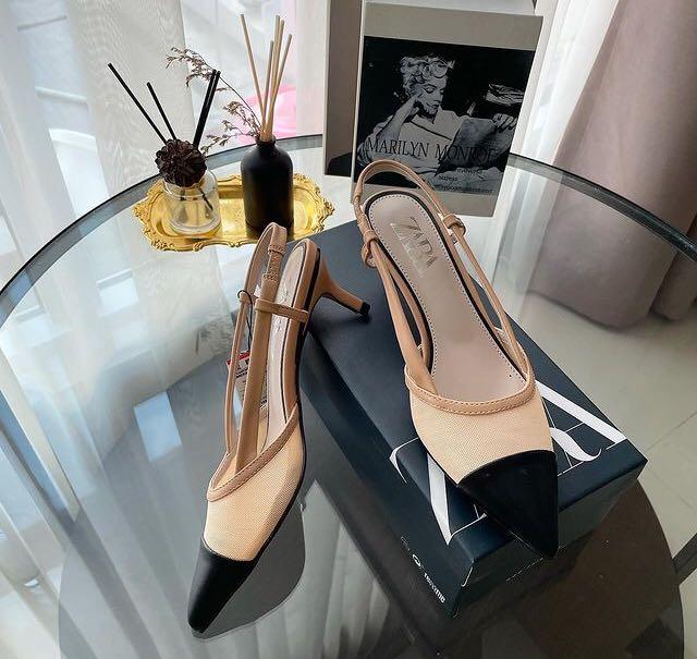 Zara two tone heels hot sale