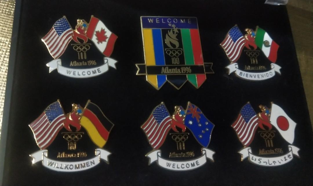 1996 Olympic Games Collector Pin Set Limited Edition, Hobbies & Toys