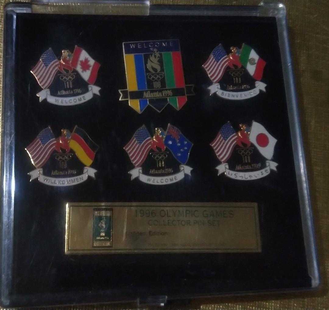 1996 Olympic Games Collector Pin Set Limited Edition, Hobbies & Toys