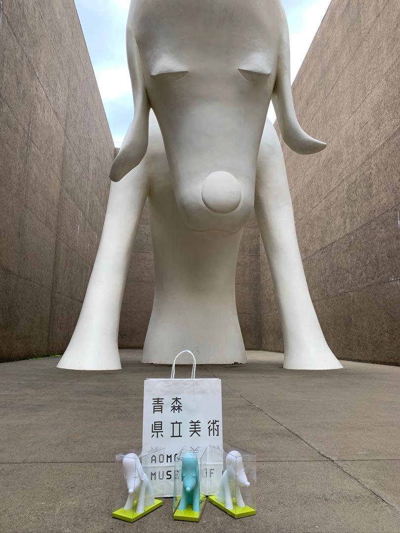 奈良美智 青森犬 フィギュア ホワイト青セット現代美術