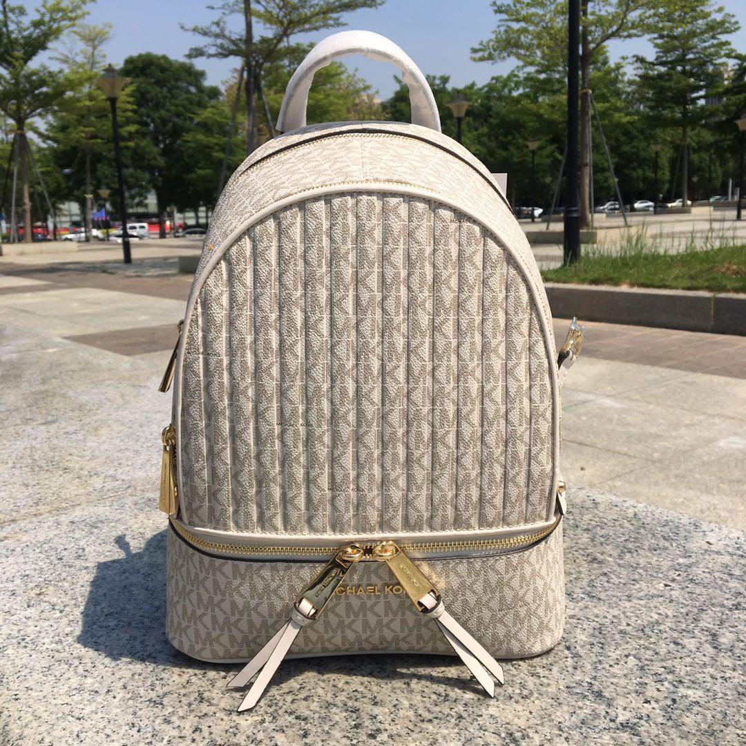 Michael kors rhea jacquard signature hotsell backpack