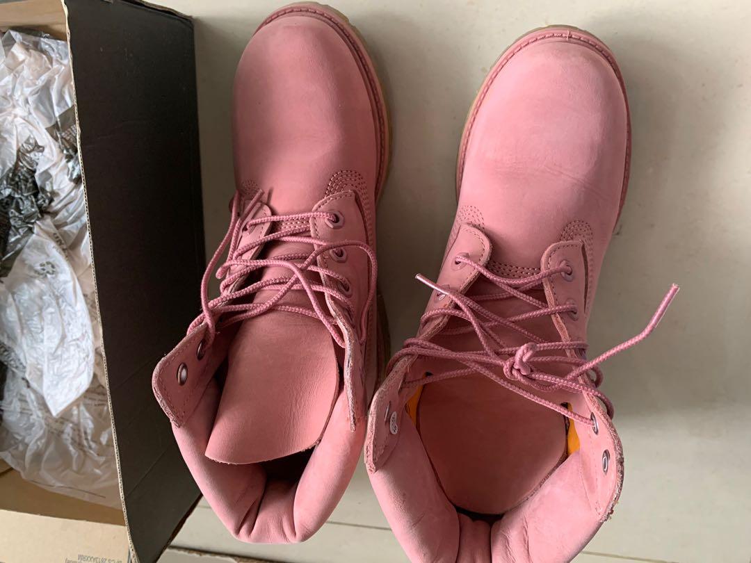 Dusty rose timberland boots clearance