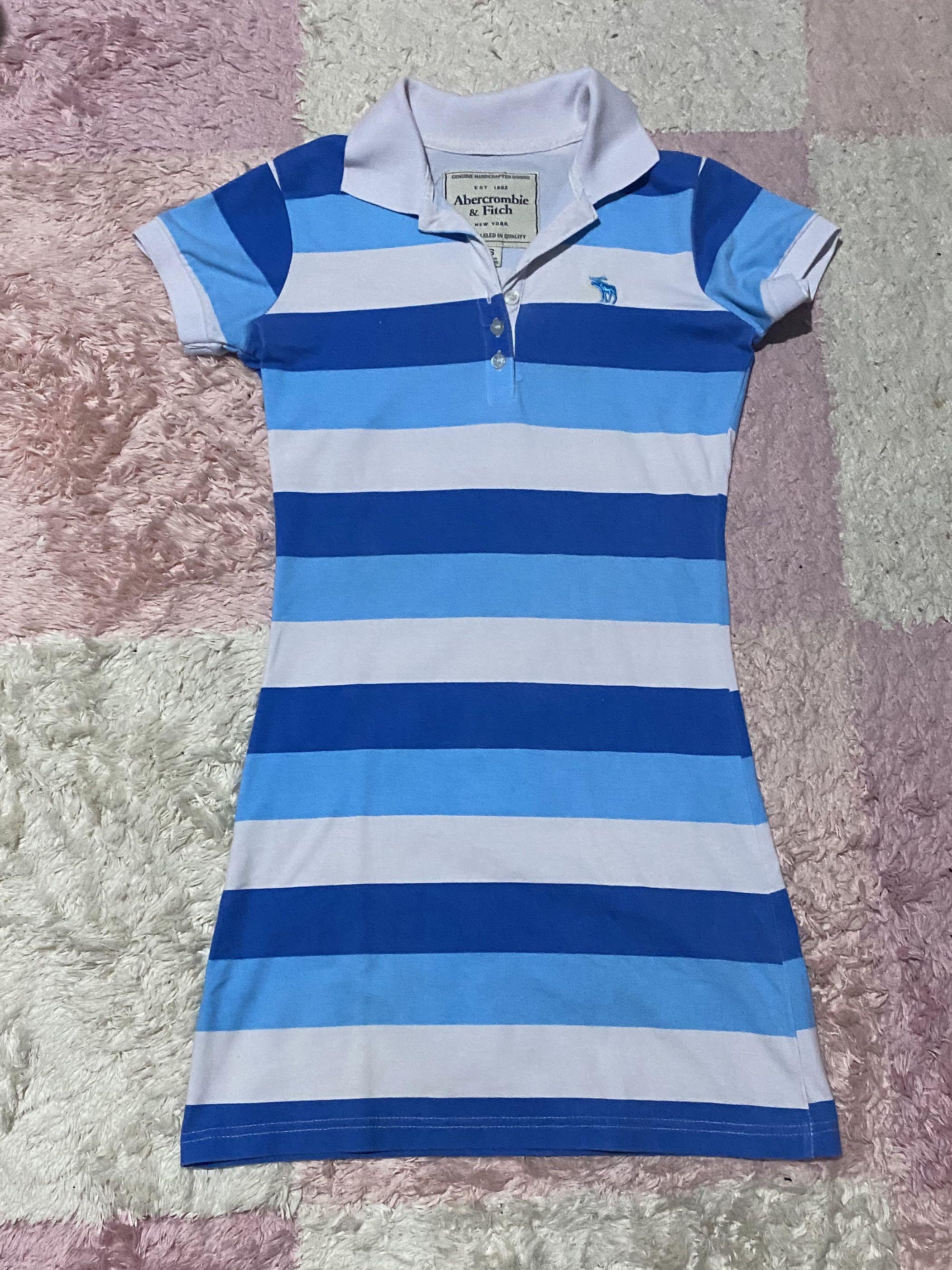 Blue striped sale polo dress