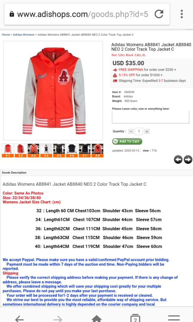 Adidas Track Top Jacket Women s Fashion Coats Jackets and