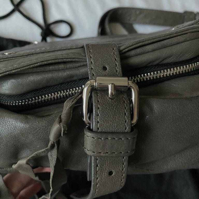 Alexander McQueen McQ Loveless Mini Cross Body Bag Dark Grey Black