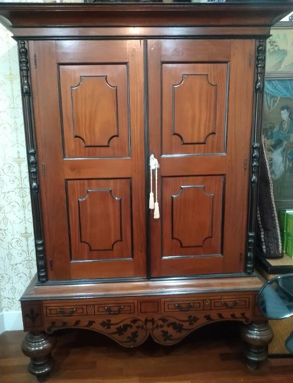 Antique Sri Lankan Linen Press, Furniture & Home Living, Furniture