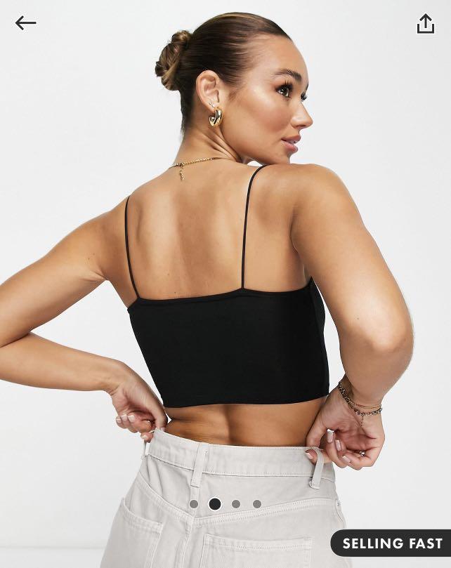ASOS spaghetti strap crop top UK6, Women's Fashion, Tops, Other Tops on  Carousell