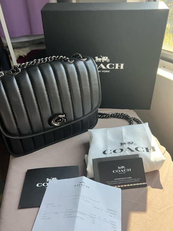 Coach matte black bag sale