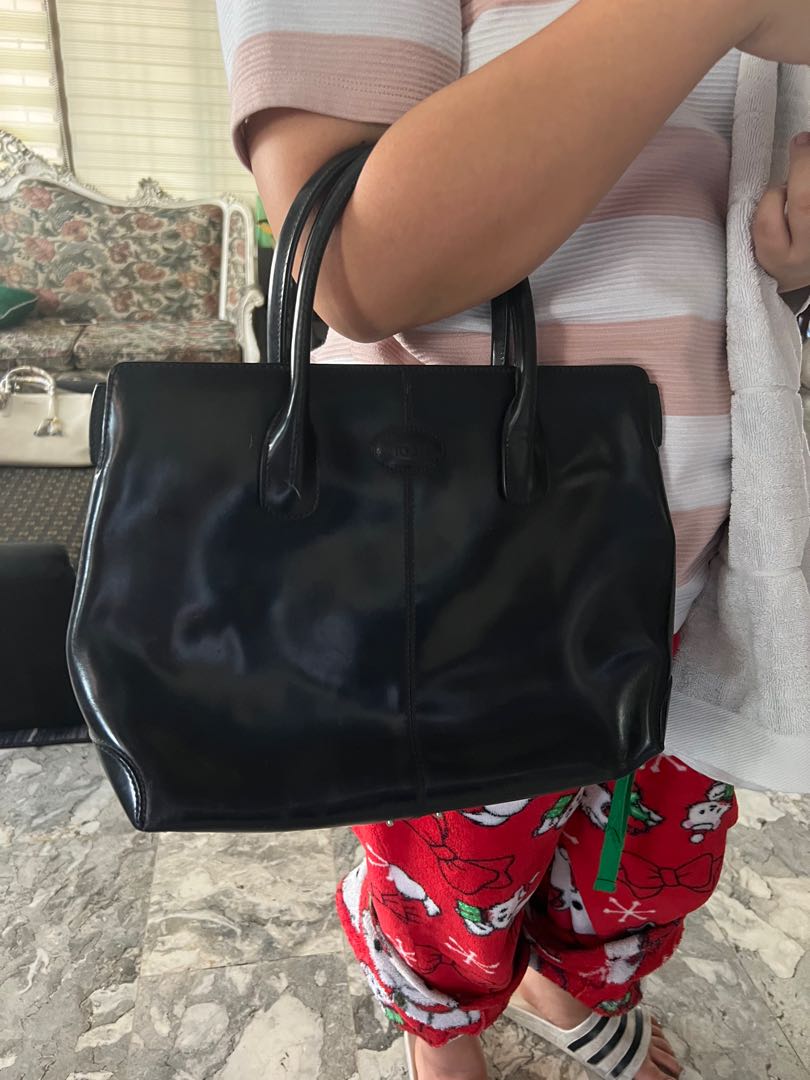 Tod's black clearance leather handbag
