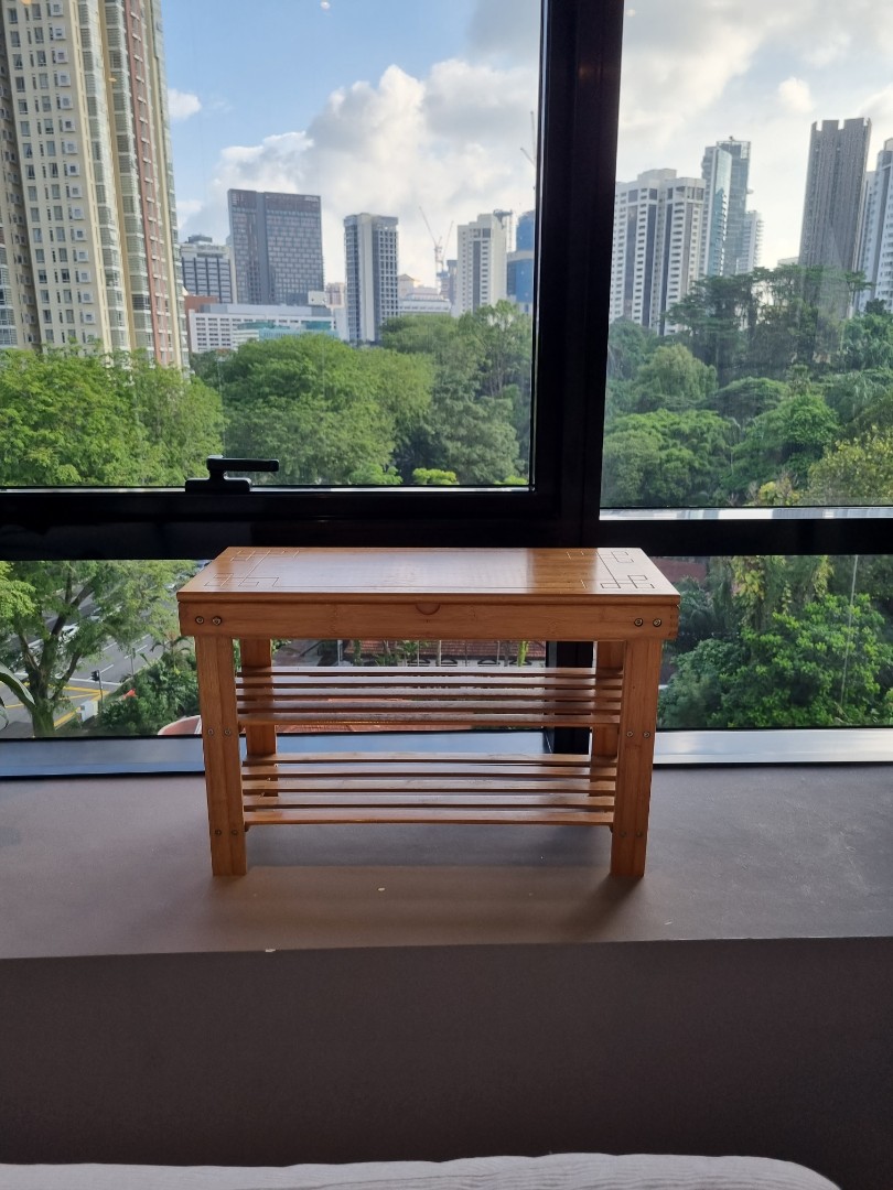 Min Bench Bamboo mini bench, Furniture & Home Living, Furniture, Chairs on Carousell