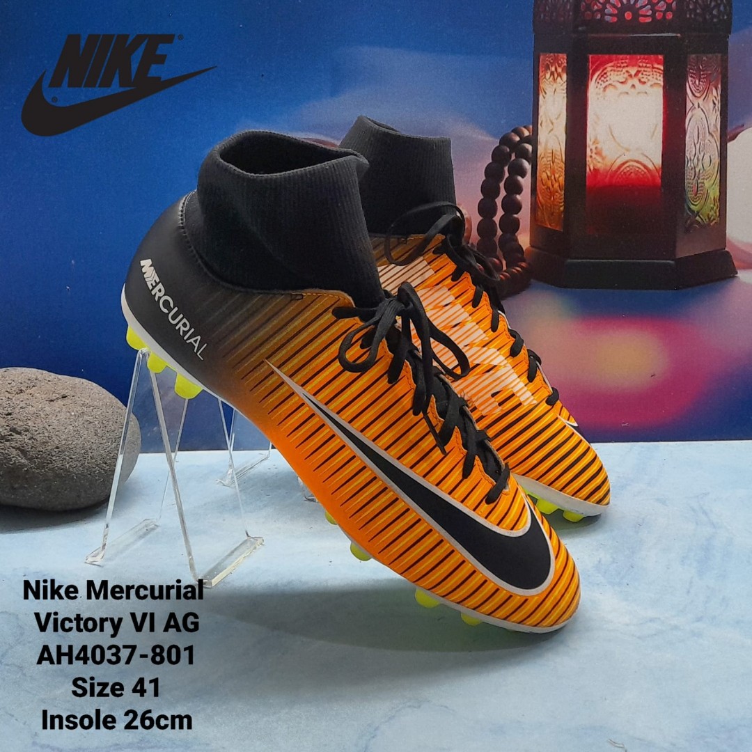 Sepatu Bola Nike AH4037-801 Mercurial Victory VI AG Size 41, Olah Raga,  Perlengkapan Olahraga Lainnya di Carousell