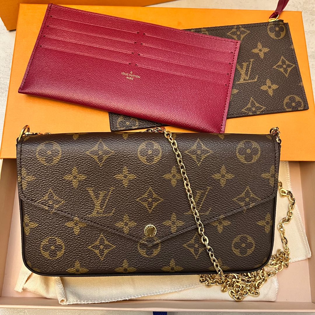 Louis Vuitton Felicie Pochette Monogram LV M61276, Luxury, Bags & Wallets  on Carousell