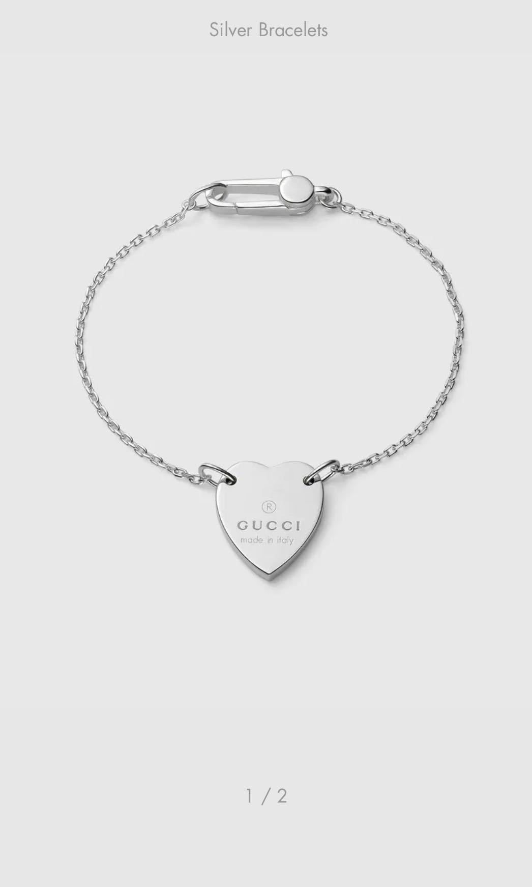 Bracelet with gucci trademark heart online