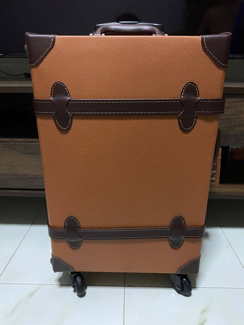 brown luggage