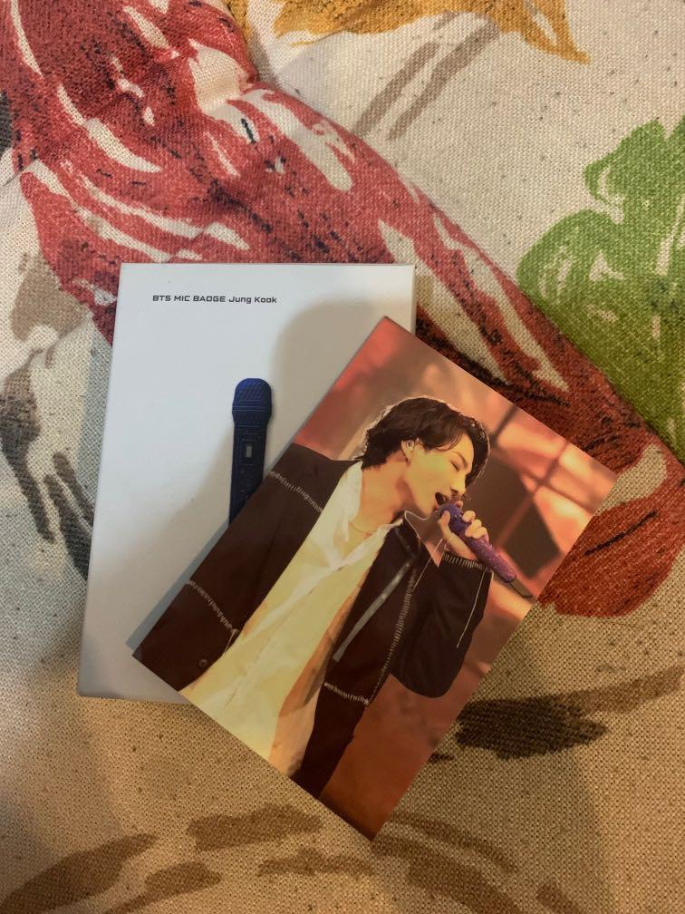 BTS JUNGKOOK MIC BADGE, KWave di Carousell