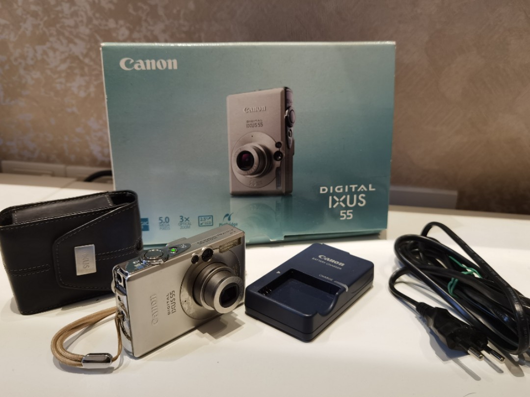 Canon digital Ixus 55 camera full set, Photography, Cameras on Carousell