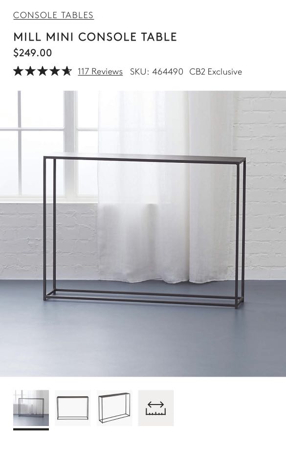 CB2 Mill Mini Console Table Furniture Home Living Furniture