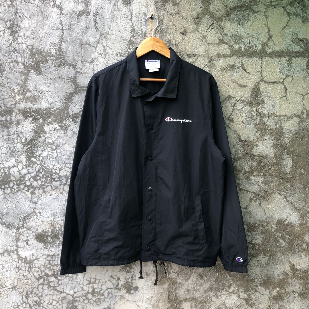 Black champion coach jacket sales