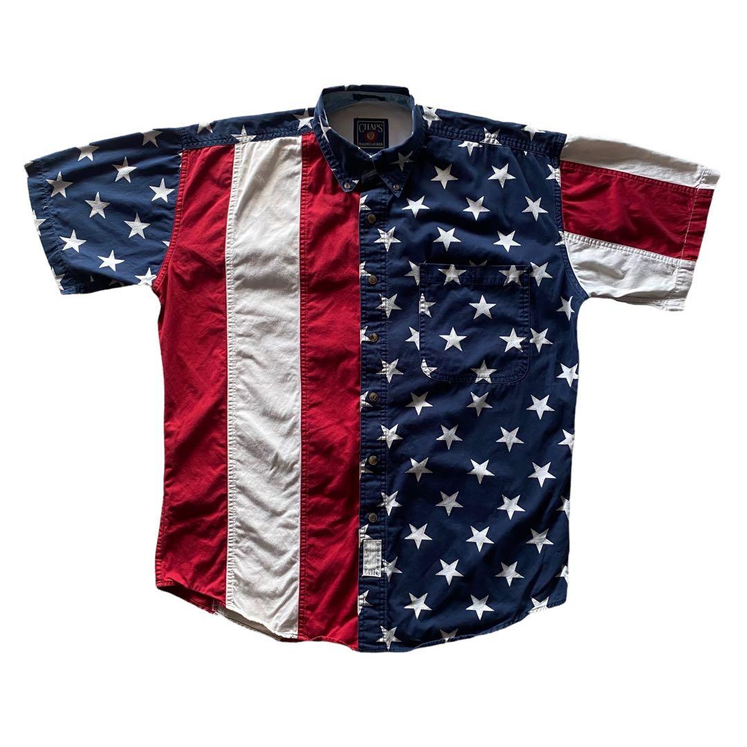 CHAPS RALPH LAUREN USA FLAG SHIRT, Men's Fashion, Tops & Sets, Formal Shirts  on Carousell