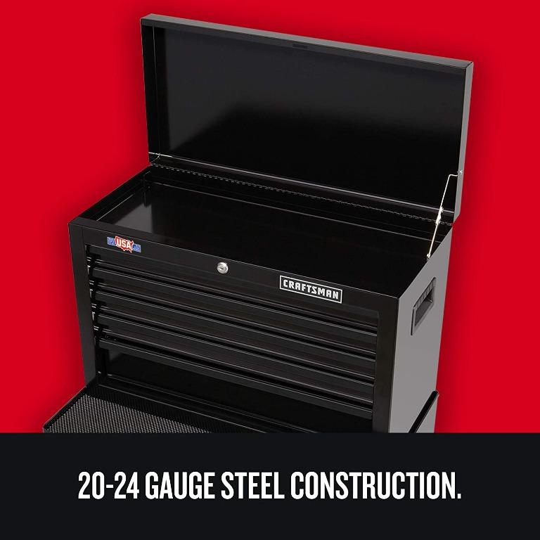 CRAFTSMAN Tool Chest with Drawer Liner Roll, 26Inch, 4 Drawer, Black