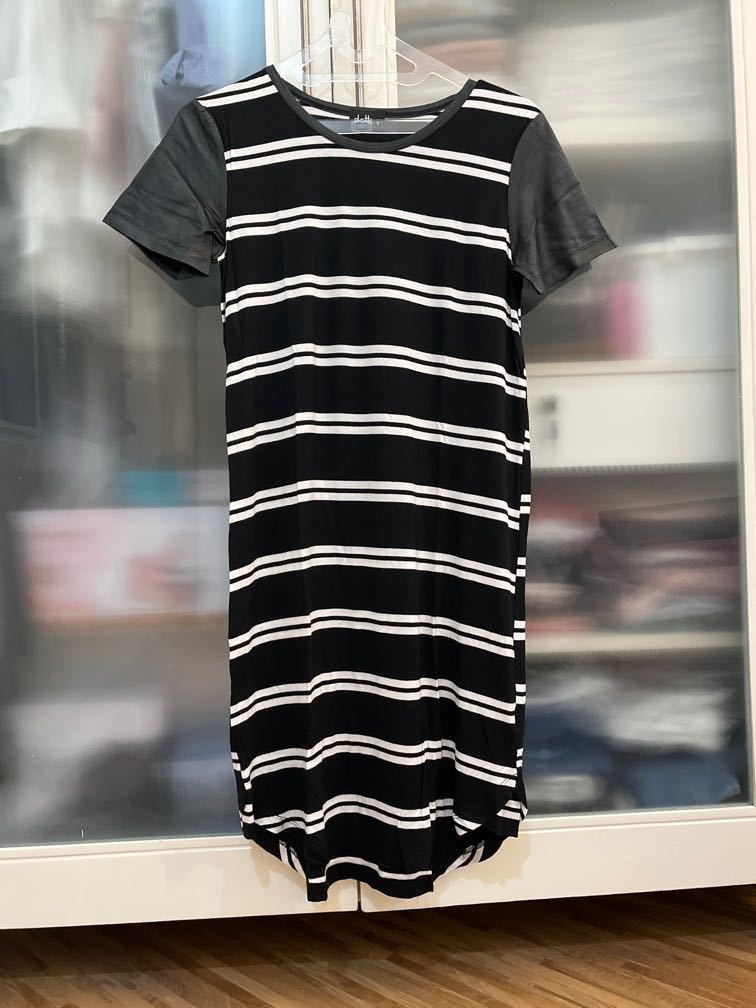 DOTTI Black White Stripes Hitam Putih 