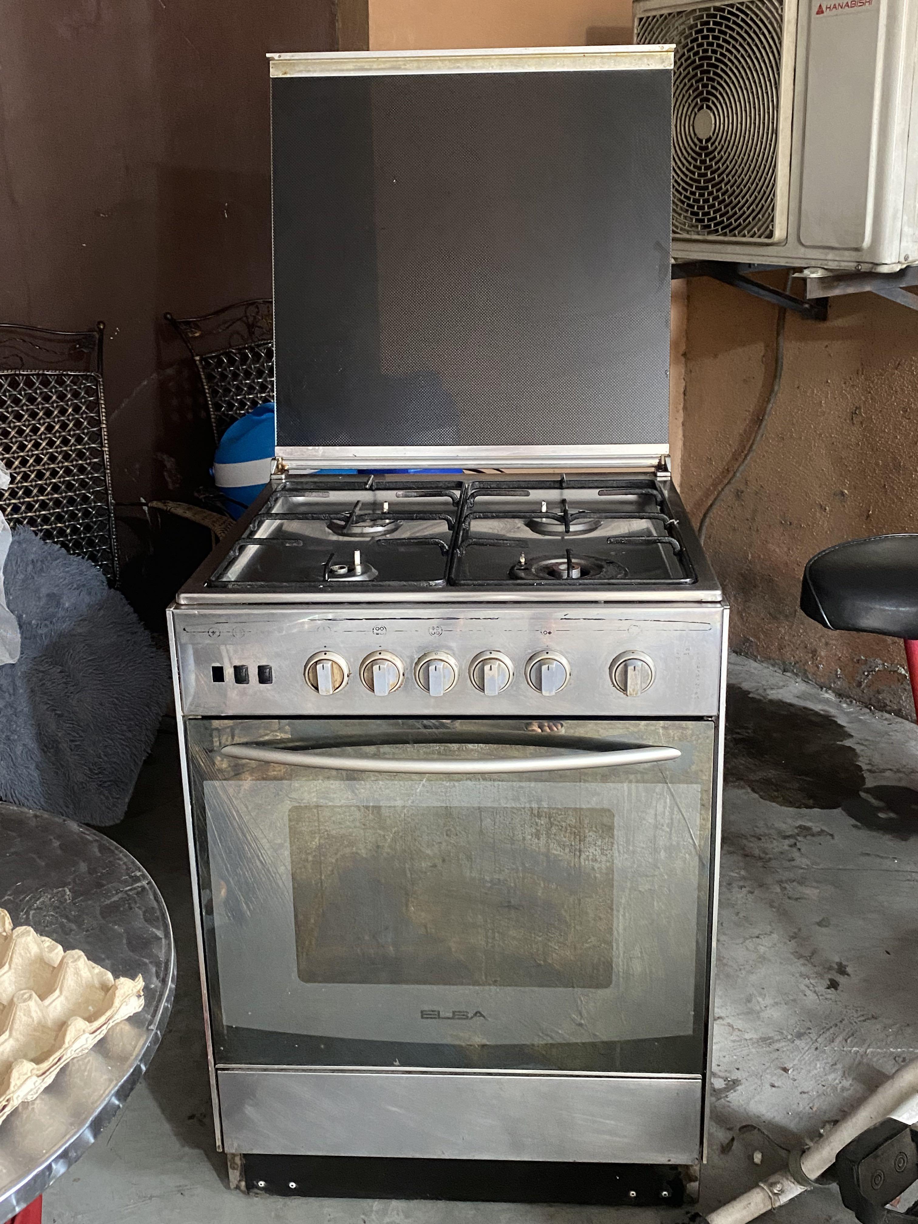 ELBA 4 Burner Gas range Stainless, TV & Home Appliances, Kitchen